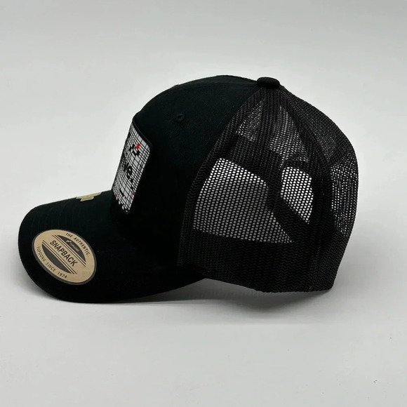 Never Just Drive Trucker Hat Hyundai Snap Back Hat Black - Picture 2 of 7